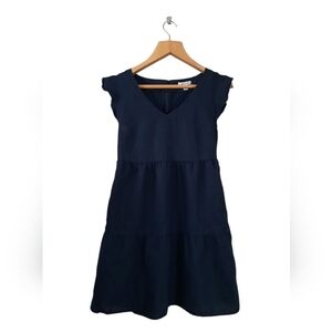 GoodThreads Black Linen Shift Dress